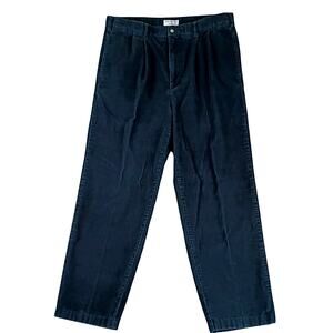 Vintage Covington Classic Pleated Corduroy Pants Mens 36X30 Royal Blue Loose‎